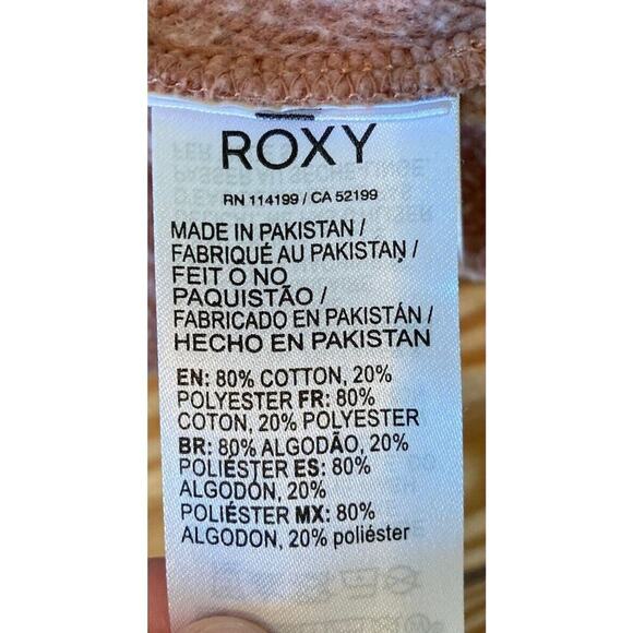 Roxy Hooded Sweatshirt Size Small Women’s Mauve - Picture 5 of 9